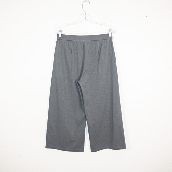 Eileen Fisher Women's Organic Cotton Blend Ponte Wide-Leg Pant Gray Small - Picture 9 of 11